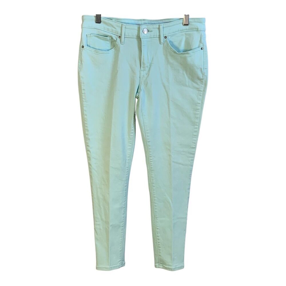 Levi's Women's 711 Skinny Jeans Straight Leg Mid Rise Size 30” Waist Light Blue